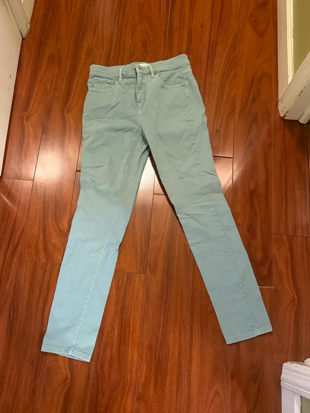 LOFT Mint Green Skinny Jeans